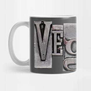 VEGAN Typeset Letters Mug